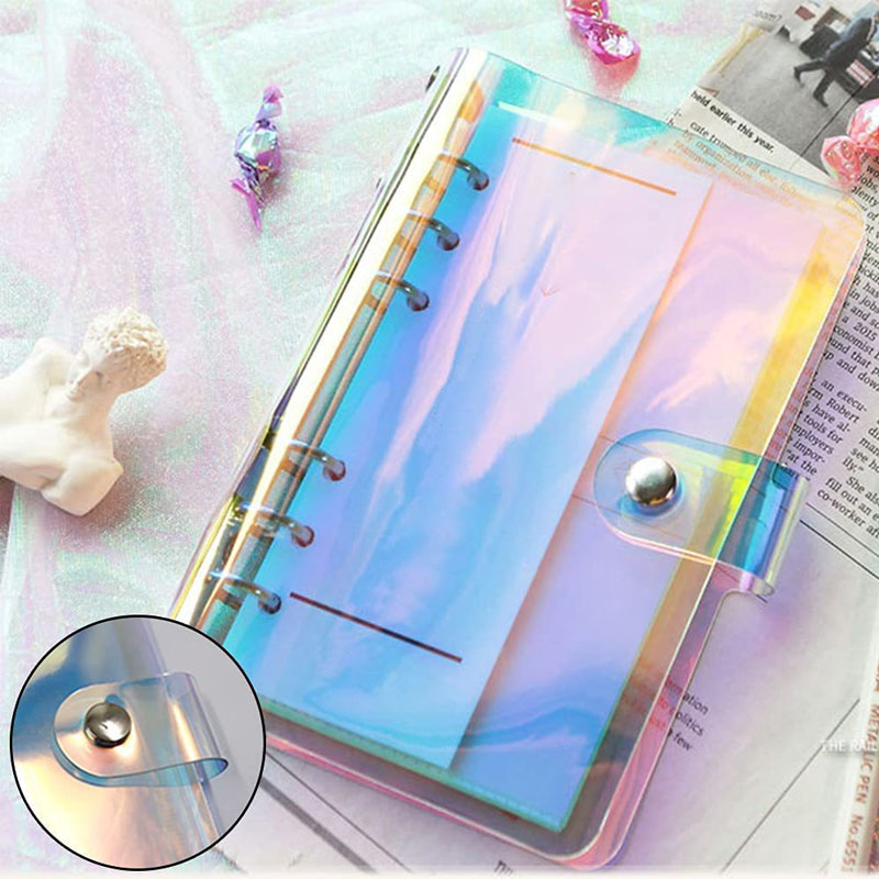 A6 Budget Binder Rainbow Loose Leaf Dossier Couvercle avec POCHES A6 REALLETS POUR LA CASSEUR PEPELLET PEPELLE PVC NOTAGE Protecteur