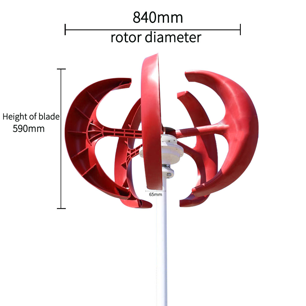 China Factory 3000W Wind Turbine 12v 48v Vertical Axies Wind Generator Alternative Energy Connectable to Solar Homeuse