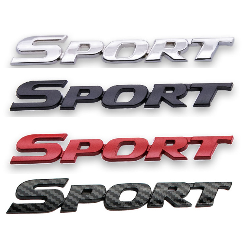 3d ABS Car Letters Logo Sport Emblem Trunk Badge Decal pour Toyota Yaris Corolla Camry Highlander Chr Sport Sticker Accessoires