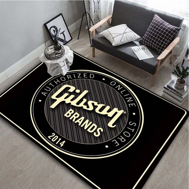 Fender Guitar carpet for living room Drum kit room decorations Music Room Large Area Rug Flannel Bedroom anti-slip floor mat