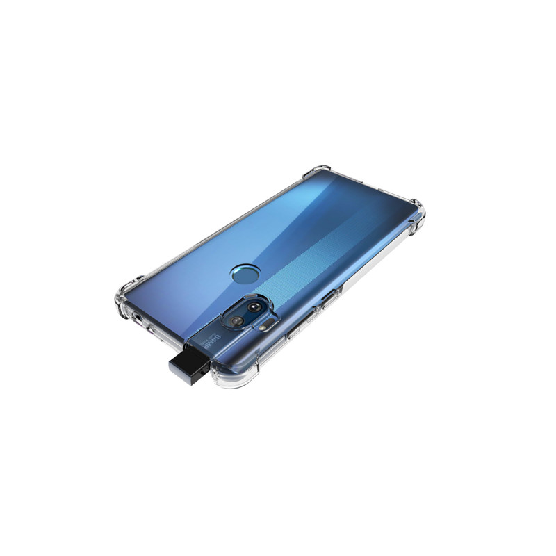 Dla Moto One Hyper Phone Case Transparent All-Inclusive TPU czterokrotnie czterokannera przeciwpalniona silikonowa osłona ochronna miękka