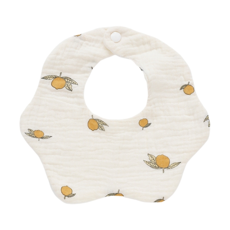 Ruffle Bib Soft Floral Burp Cloth Drool Bib Baby Feeding Bibs Teething Towels