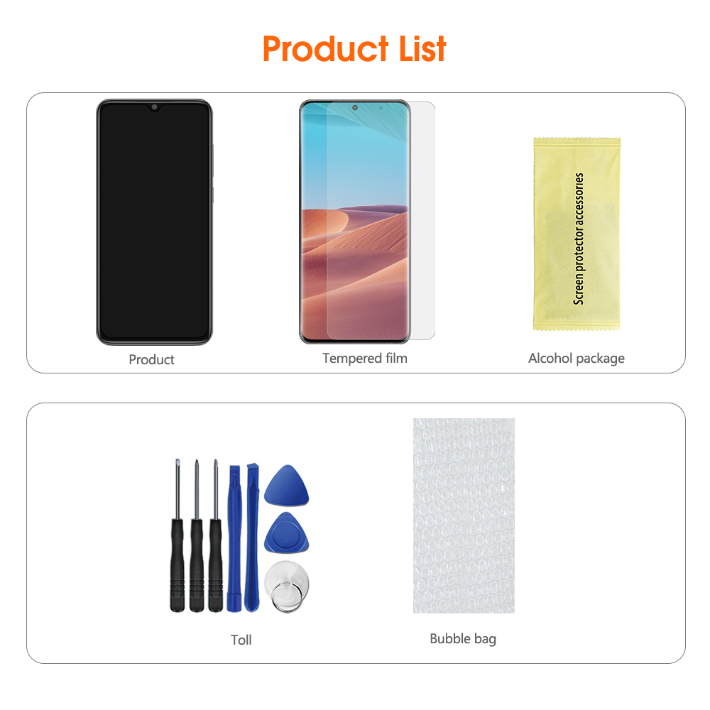 100% getest voor Xiaomi Redmi Note 8 Pro Display, voor Redmi Note8Pro M1906G7I, M1906G7G -schermvervanging, met digitizer -assemblage