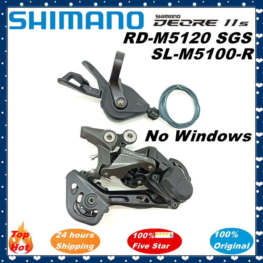 Shimano Deore M5100 M5120 11V Groupset Shifter bakre derailleur - Shimano Shadow Rd+ - 1x11 -växlad originaldelar för MTB -cykel