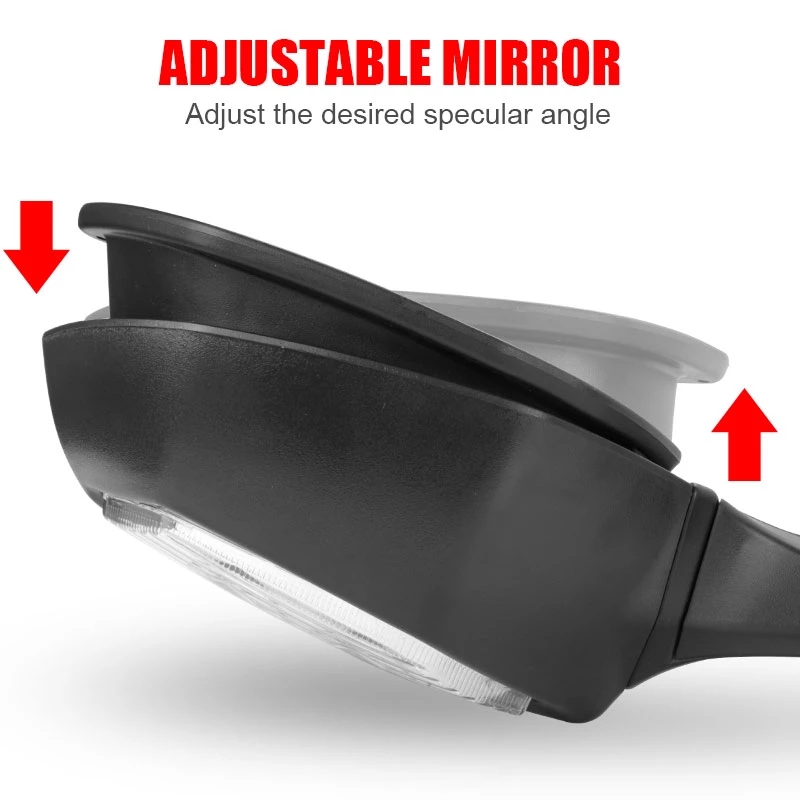 Motorcycle Rearview Rear View Side Mirrors with LED Turn Signal Light For Kawasaki Ninja400 NINJA400 NINJA 400 2018-2022