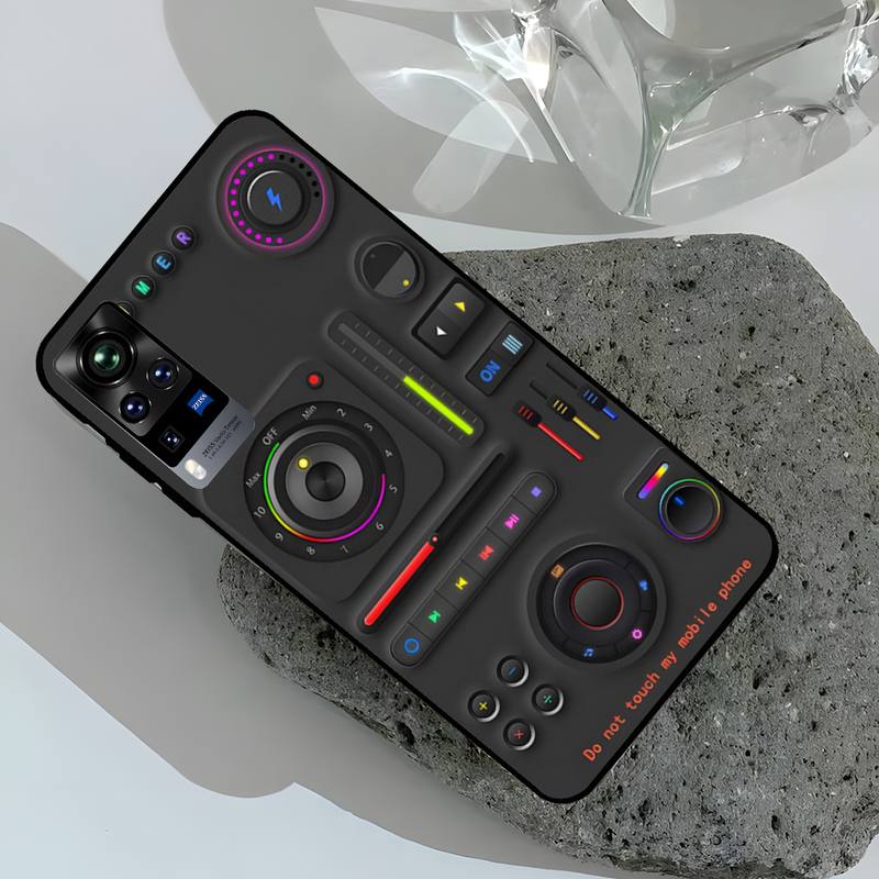 Vivo Y95 Y93 Y20 V17 V17 V15 Pro X60 NEX Soft Black Silicone Funda Shellの電子音楽DJコントローラーミキサー電話ケース