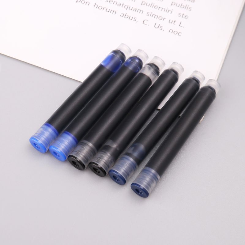 100 шт. Jinhao Universal Black Blue Fountain Pen Ink Cartridges 2,6 мм пополнения