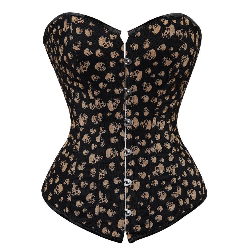 Korsetter Bustiers for Women Skull Lingerie Corset Top Plus Size Sexig Corsetto Korsett Burlesque Overbust Corselet