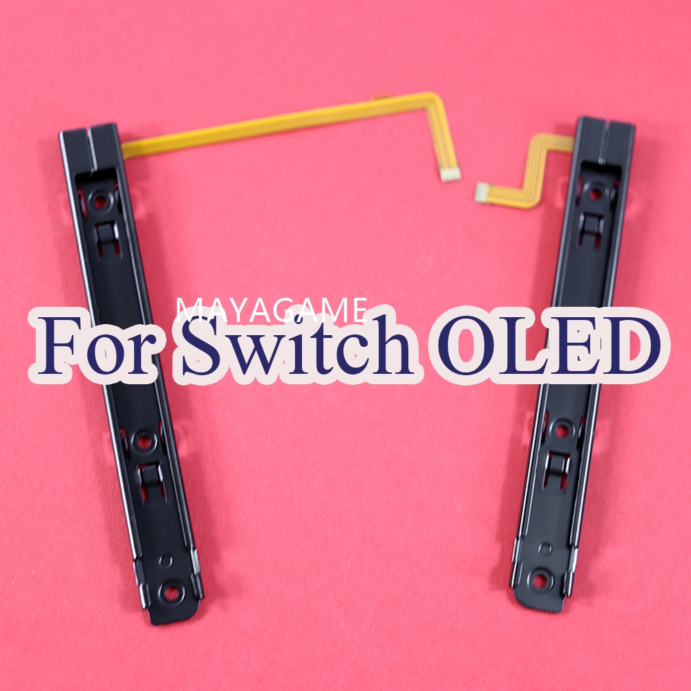 Voor Switcholed Console NS Console Slideway Rechts en linker L R -schuifrail met Flex -kabel voor Nintendo Switch OLED