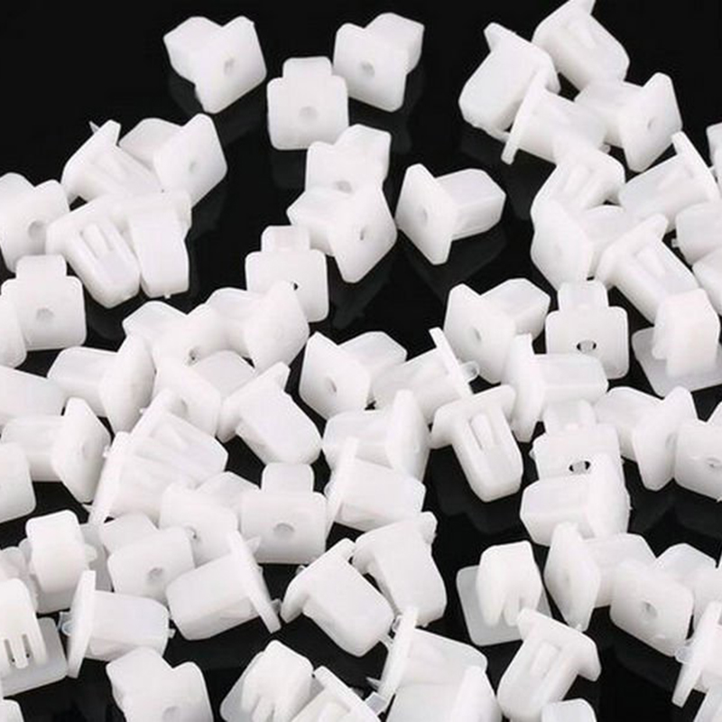 Auto Plastic White Square Clips Auto Bumper Fastener Car Door Trim Panel Rivet Retainer Push Engine Cover Fender