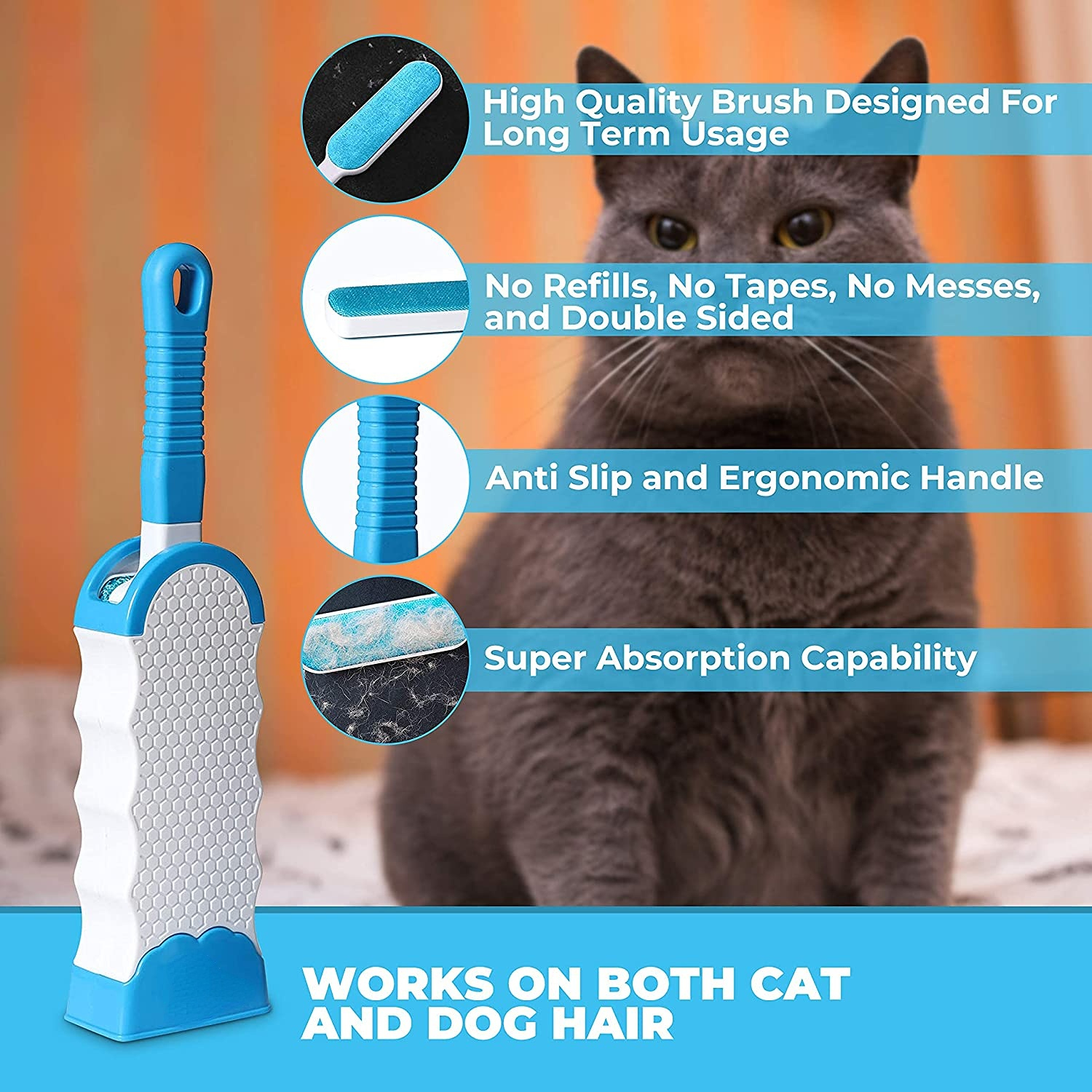 Magic Clothes Lint Remover wiederverwendbares Haustierkatze Haarfell Roller Pinsel wiederverwendbares statisches Staub Reinigungsbürsten Handbuch Reinigeren Werkzeug