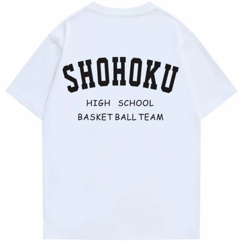 Anime Shohoku High School Basketball Team Sakuragi Rukawa Mitsui da allenamento Magliette da uomo a maniche corte Trote bianche casual cotone