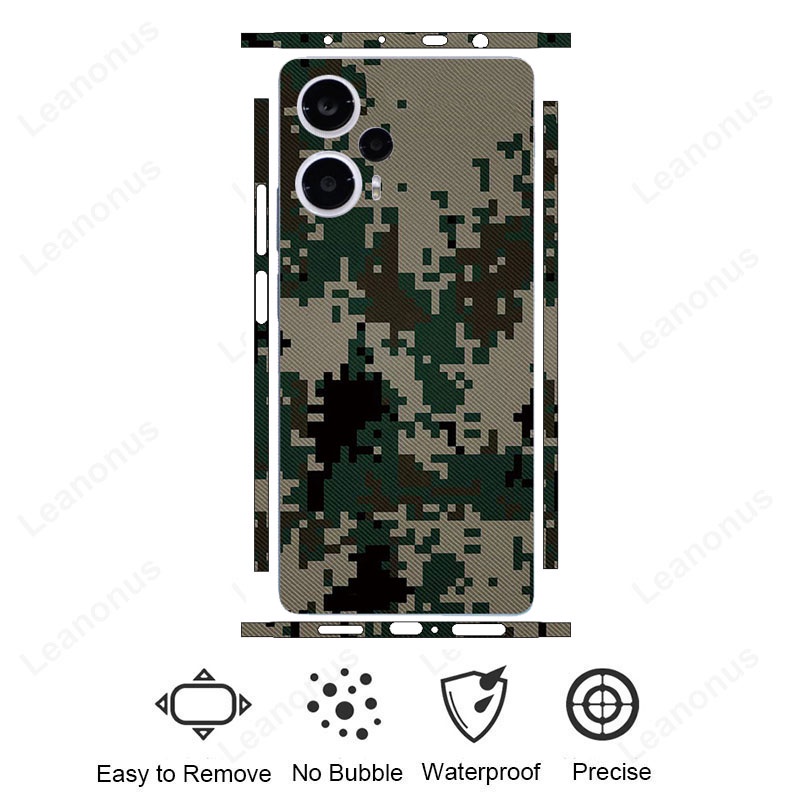 Colorful Decal Skin for Xiaomi POCO F5 Pro F5 Back Screen Protector Film Cover Camouflage Ultra Thin 3M Wrap Modified Sticker