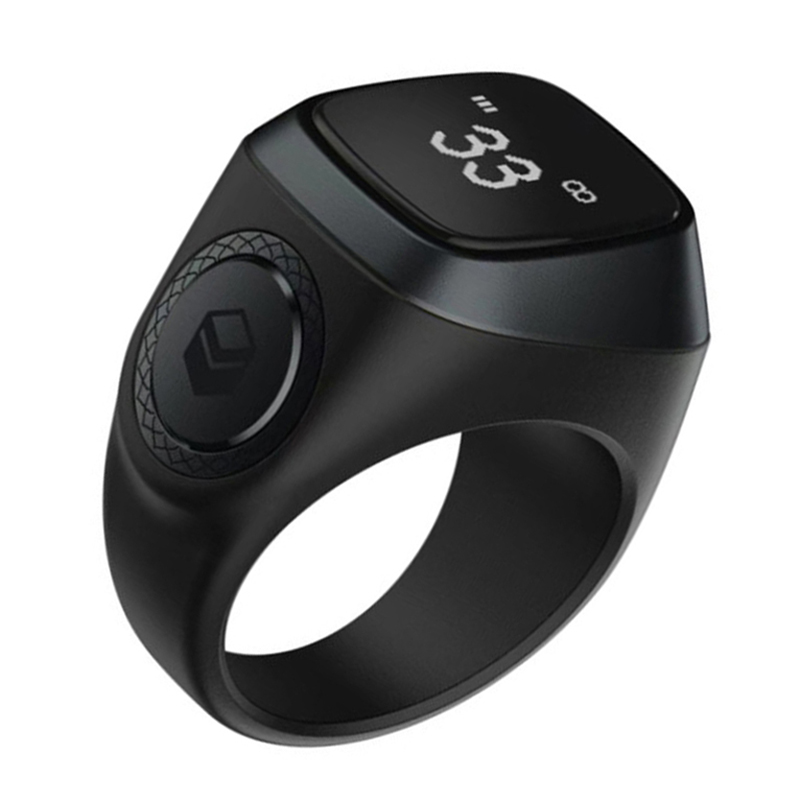 Smart Tasbih Tally Counter Ring i musulmani Zikr Digital Tasbeeh 5 Tempo di preghiera Promemoria Bluetooth