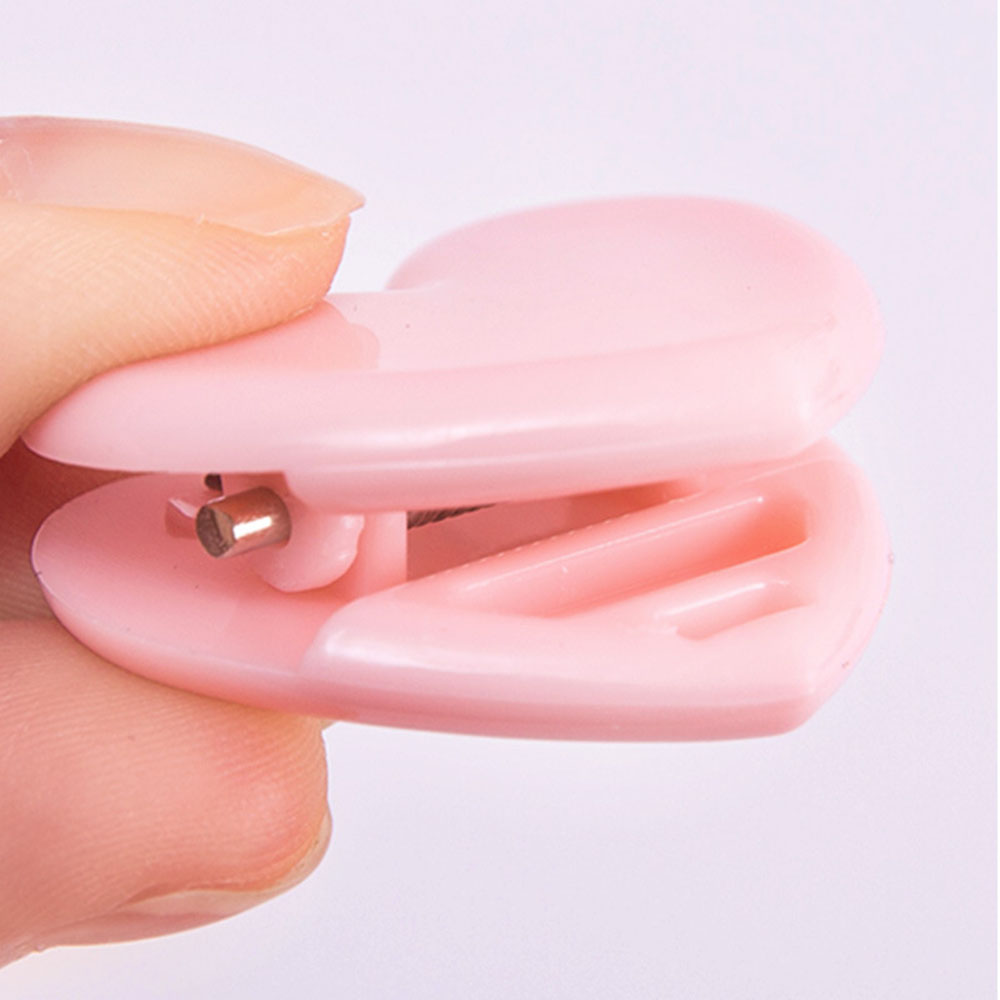 Nieuwheid hartvorm roze kleur mini plastic binder clips noten brief paper clip kantoorbenodigdheden