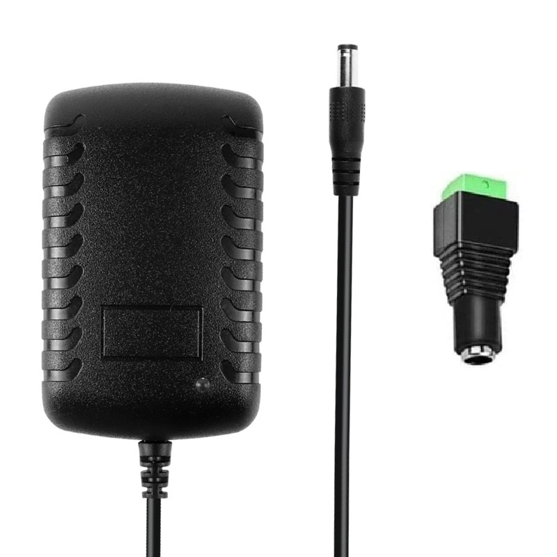 Adapter zasilający 5 V 5 woltów 3A i złącza żeńskie wtyczka prądu stałego 5.5x2.1 mm/2,5 mm ładowarka do lampki lampy lampy CCTV itp.