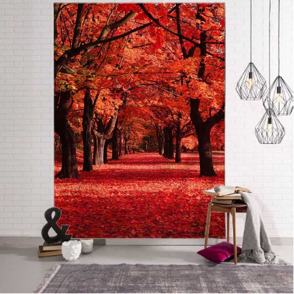 Forest Tapstries Tapestry Beach Wall Landscape suspendu Picnic Picnic Carpet Tente de camping Mat de couchage à la maison décor couvre-draps couvre-plaque R0411