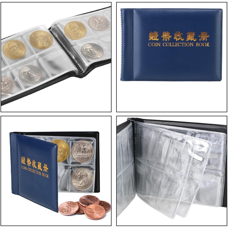 120/60 карманы Money Book Coinning Storage Альбом PVC Coinning Album Holders Coinning Display книга дома