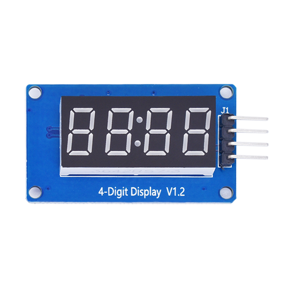 TM1637 Arduino 7 segment 4 bit için LED ekran modülü 0.36 inç saat kırmızı anot dijital tüp dört seri sürücü tahta paketi