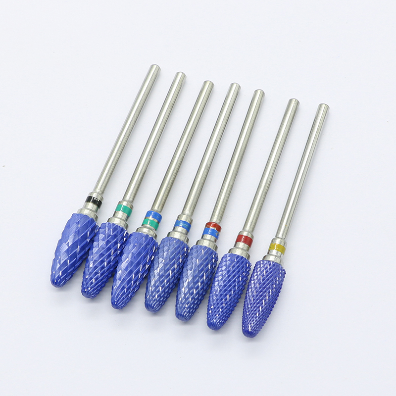 DDQ Nail Drill Bits Flame Cerramic Catters pour manucure Electric Pedicure Nail Bits Gel Files de dissolvant Polon