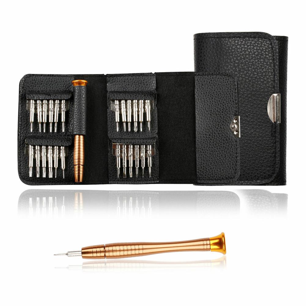 PROFESSIONAL 25 In 1 Screwdriver Kit Repair Tools With Leather Bag Compatible For Air Smart Phones