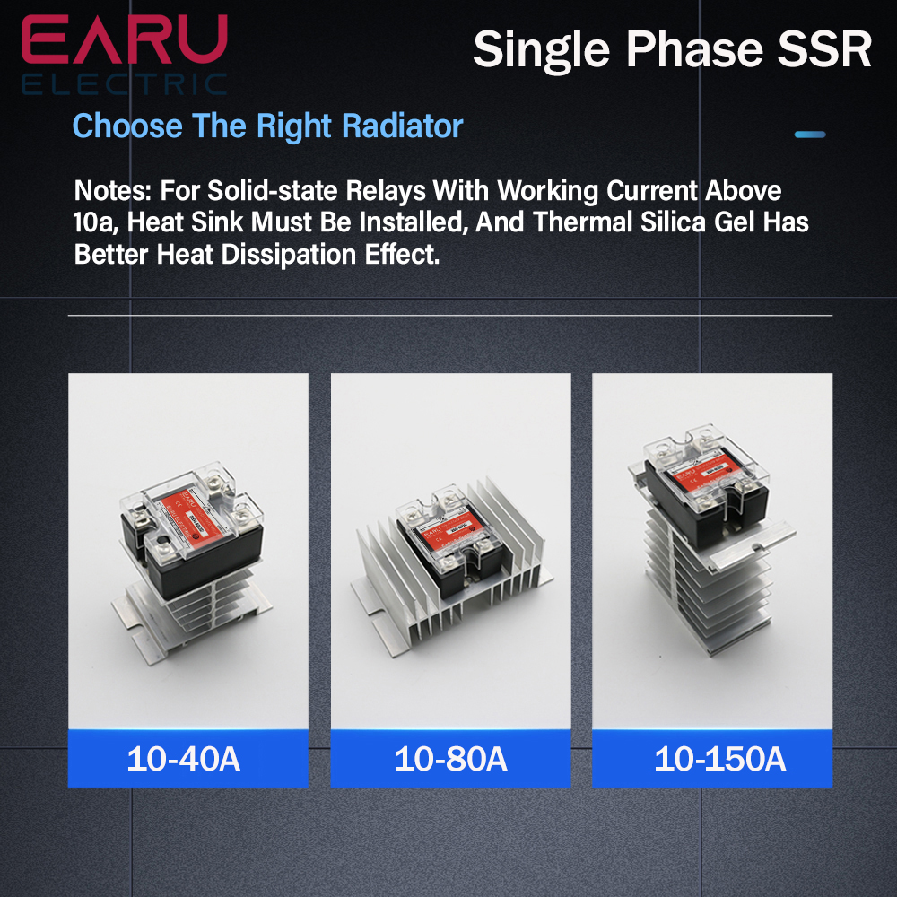 SSR-10DA SSR-40DA SSR 25A 60A 80A 100A 120A TRZY FAZE SSR PRZEKAZ STATU STAŁA DC AC 480V 5-32V ALUMINUM WŁOŚCI