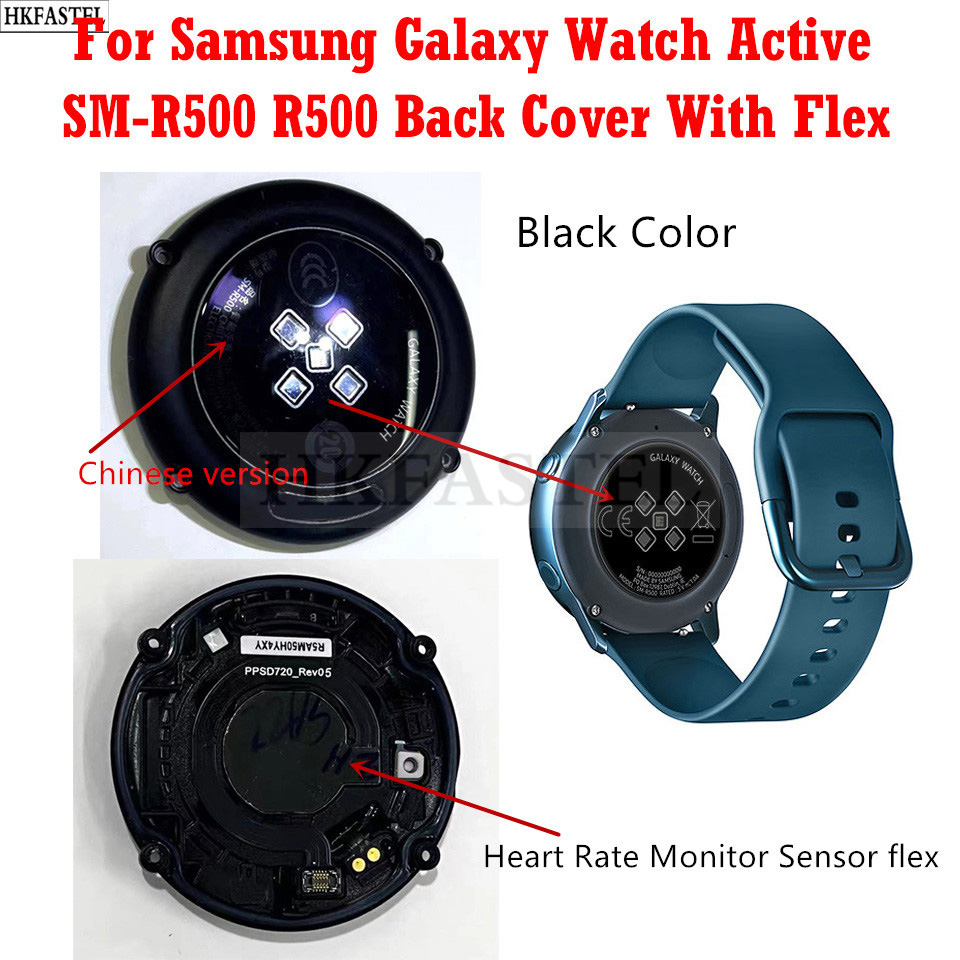 Pour Samsung Galaxy Watch actif WiFi 40mm R500 R500 Smartwatch Nouvel LCD Affichage à écran tactile Loge de trame d'écran Remplacer la couverture arrière