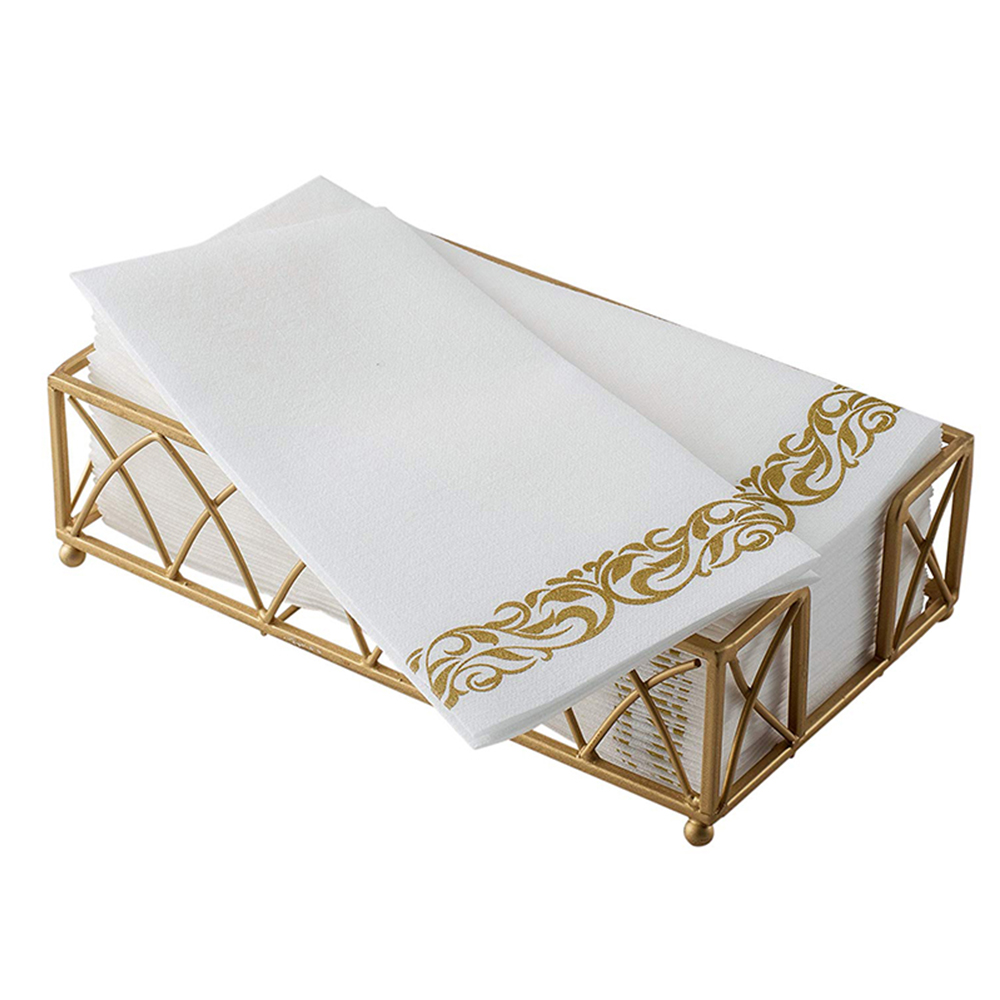 jednorazowe Eleganckie ręczniki ręczne serwetki papierowe tkanki tkanki vintage Białe przyjęcia urodzinowe