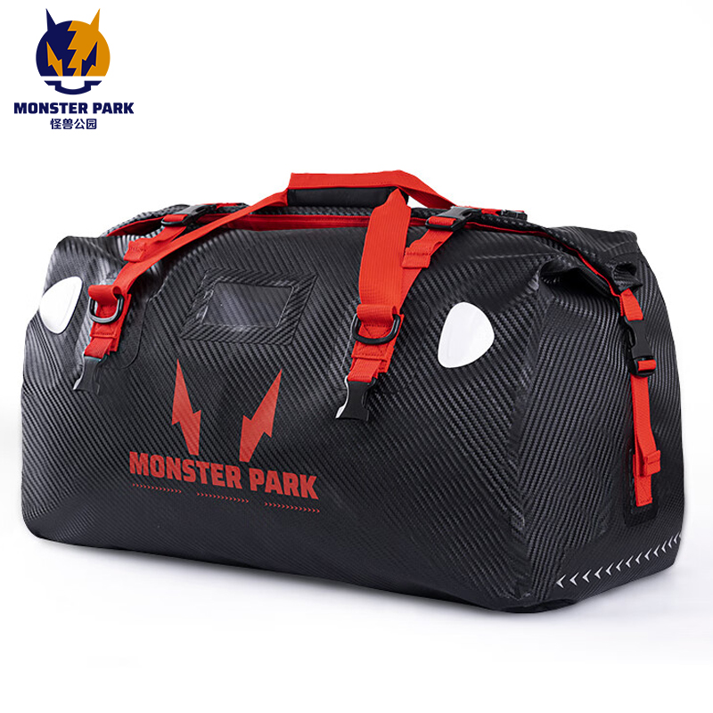 Monster Park Motosiklet Su geçirmez Kuyruk Torbaları Yüksek Kapasiteli Binicilik Motokros PVC Çantası Çok Fonksiyonlu Dayanıklı Arka Moto Koltuk Çantaları