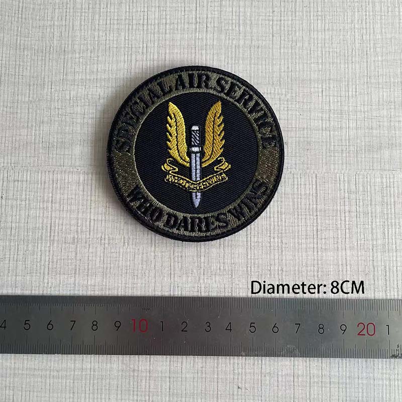 Special Air Service SAS Emblem Patch Stickerei Applique Armbandabzeichen Atickers, Militäruniformen Taktische Patch -Patch -Haken und Schleife