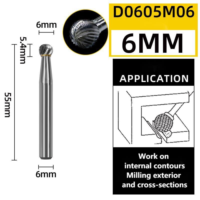 D Type Head Tungsten Carbide Alloy Rotary File Tool Point Burr Die Grinder Tools Abrasif Drill Milling Bit Bit Metal Wood