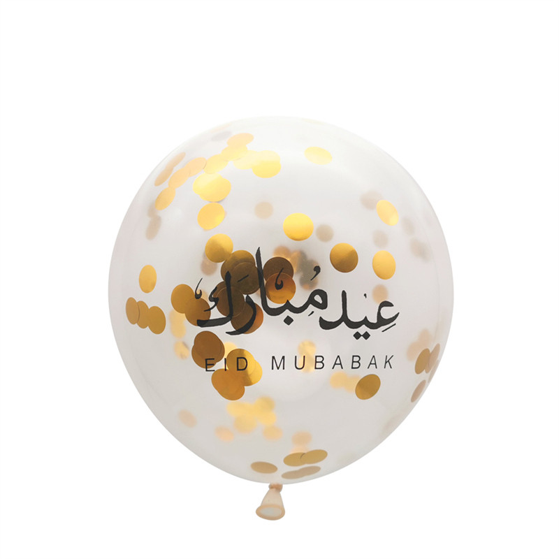 12inch Ramadan Eid Mubarak Confetti Balloons 2023 Muslim Islam Festival Party Decor Ramadan Kareem Eid al-fitr Home Supplie