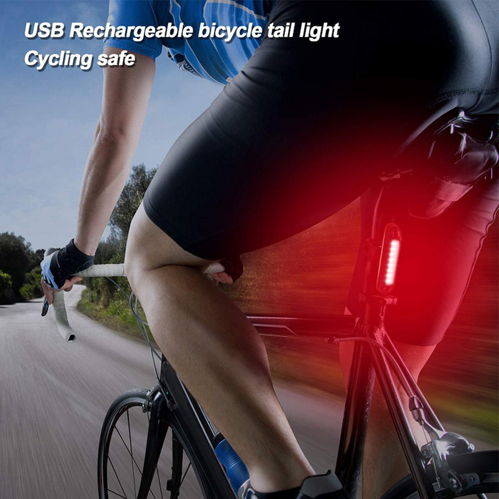 Rechargeable USB LED Bicycle Tail Light Mountain Bike Safety Warning Front And Rear Flashing Lights Night Riding Accessory