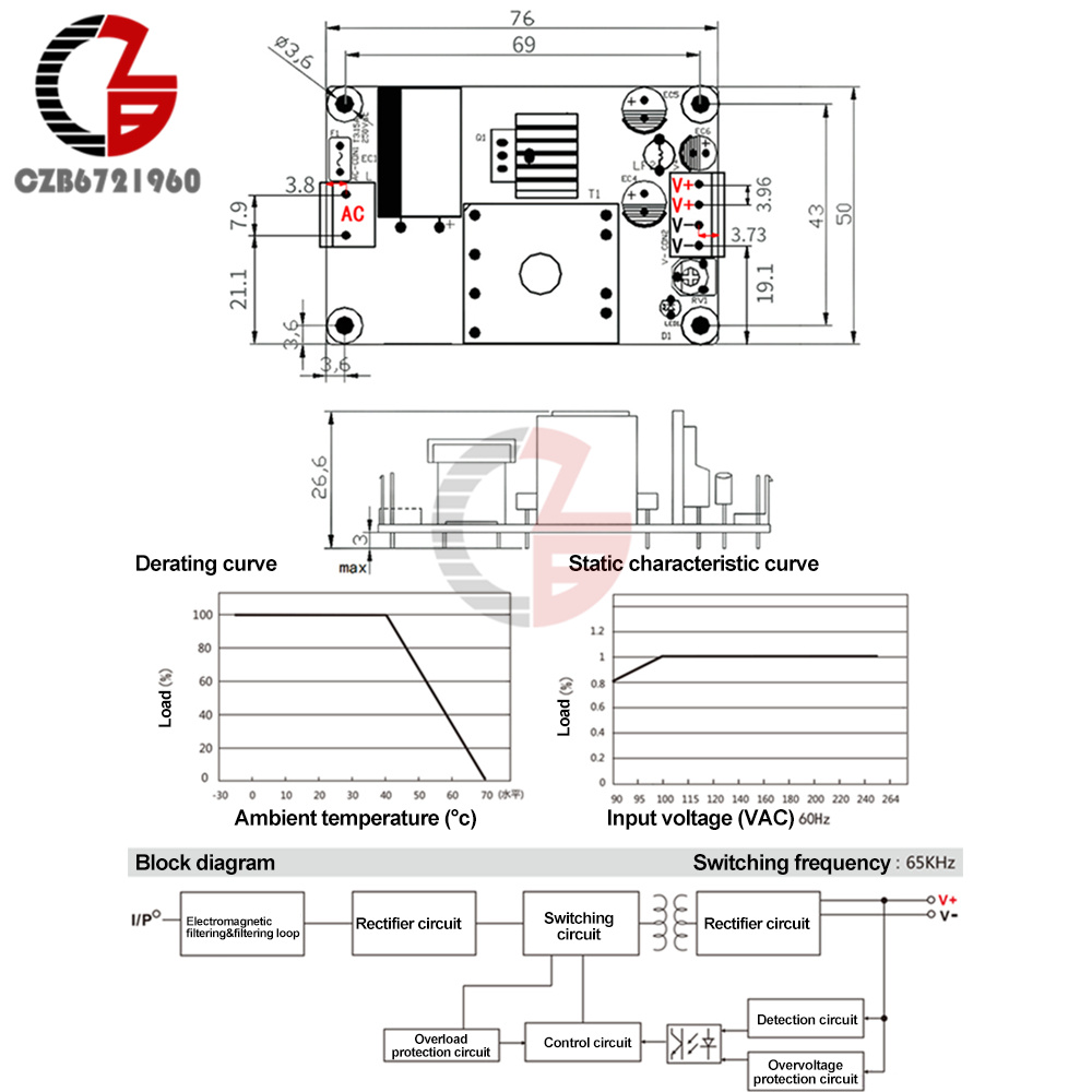 AC-DC Switching Power Supply Light Transformer AC 110V 220V till DC 5V 12V 24V 48V Strömförsörjningskälla Adapter för LED-strip CCTV