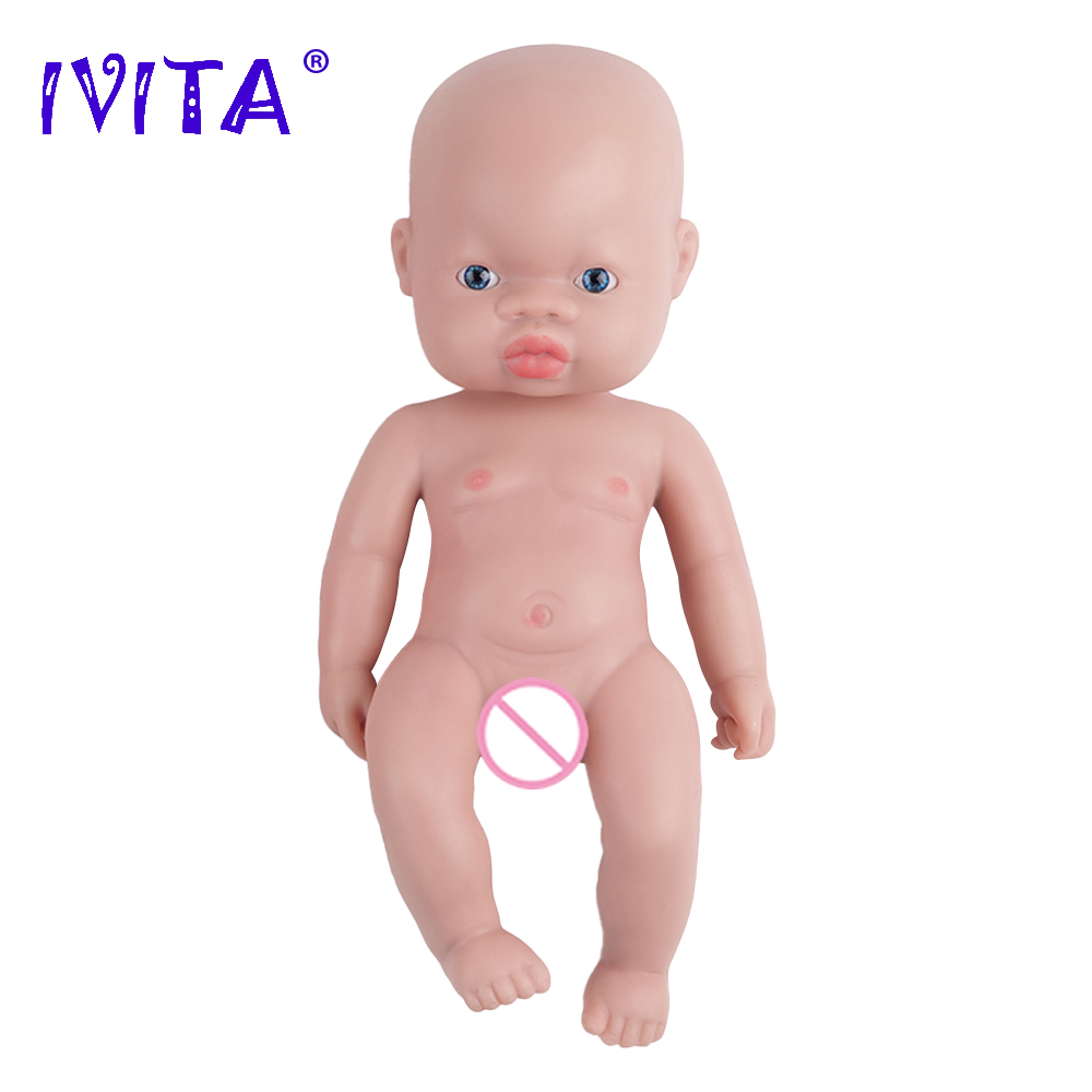 Ivita wg1560 11.81inch 1,48 kg Ganzkörper Silikon Bebe Reborn Doll Realistisches unbemaltes Mädchen weich