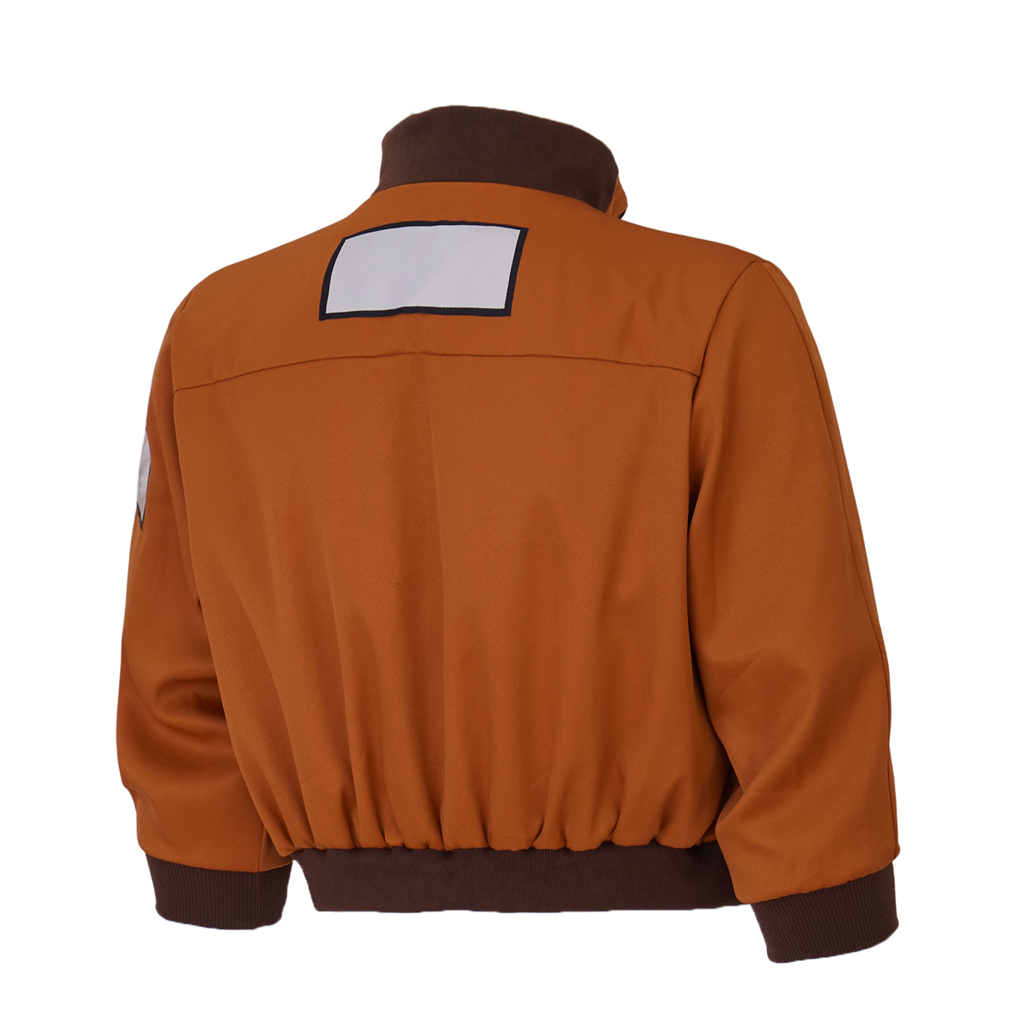 Game Disco Elysium Cosplay Kim Kitsuragi Costumes Orange Coat Kim Kitsuragi Zipper Short Baseball Jacket Casual Pilot Jacket
