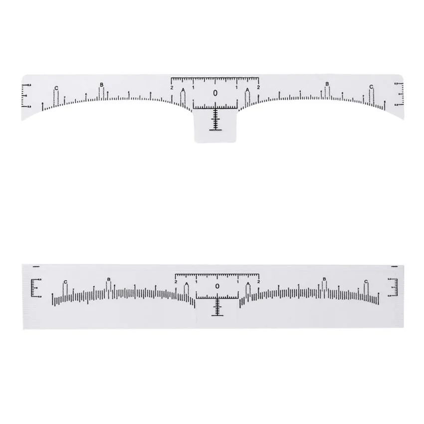 Sarf malzemeleri kaş cetvel şablonlar çıkartma tek kullanımlık kaş kalıcı makyaj mikroblading bakiye ölçüsü güzellik dövme tedarik aracı