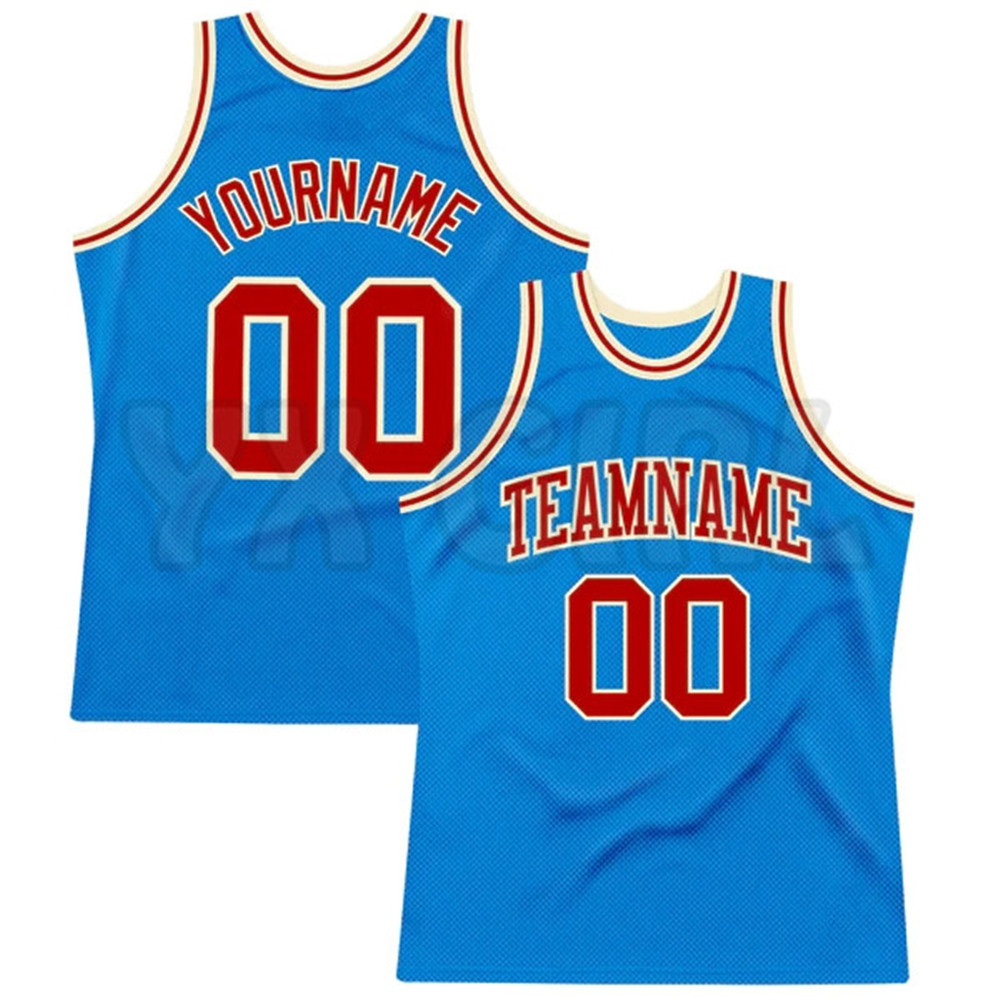 Custom Blue Red- Authentic Throwback Basketball Jersey Tank Tops for Men Jersey Personlized Sew Team Unisex Top