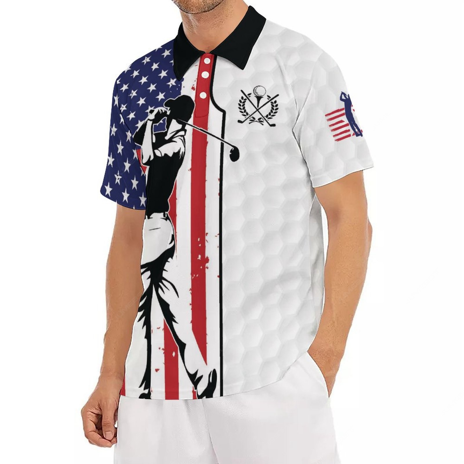 JUMEAST GOLF PATRIOTICO AMERICAN AMERICAN MENI SHILTH BIANCA POLO EAGLE MASHIRTS TACCHI SPORT ORCO PROCO