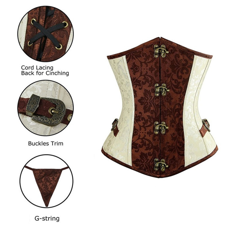 Sexy Underbust Korsett für Frauen Gothic Steampunk Bustier Tailcher Cincher Schlampe Körper Shaper Korselete Dessous Plus Size