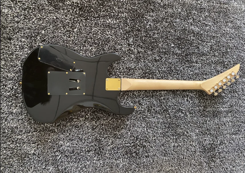 Cables New Kort custom guitar star signature custom Kramer style electric guitar black finish