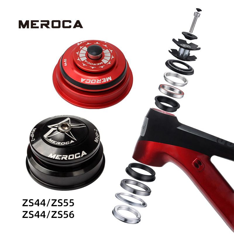 MEROCA Bicycle Headset 1-1/8"-1-1/2" For Frame Headset Tapered/Straight Tube Fork Bearing MTB Mountain Road Bike Headset