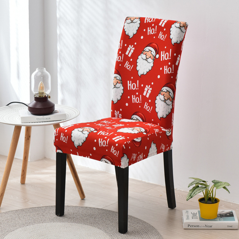 Couvre-chaise DÉCOR DE NOAGE DES MANIÈRES DE LA SALLE 2023 Santa Claus Snowflake Print Office Couvures de chaise de bureau extensible