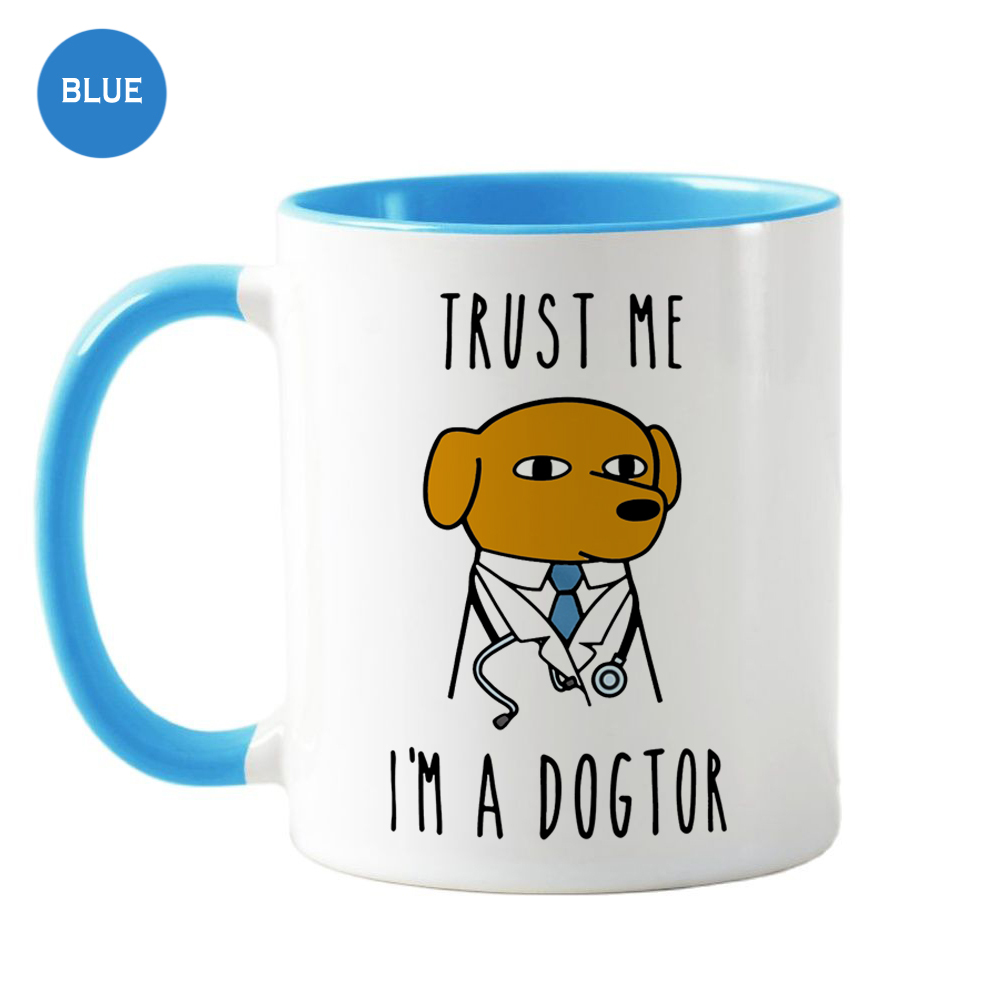 Je suis un dogtor tasse de tasse de docteur cadeau en céramique hôpital hôpital de bureau tasse d'amis cadeaux d'anniversaire