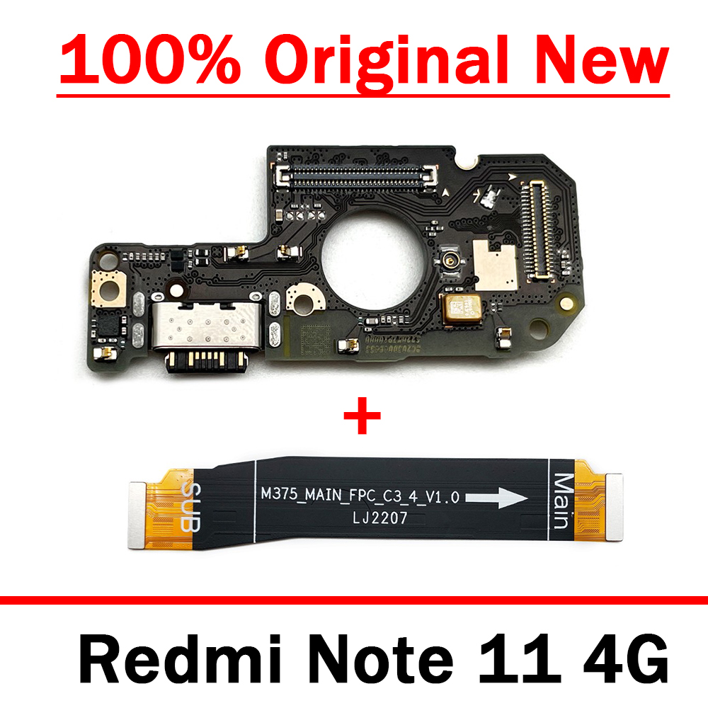 Xiaomi Redmi Note 11 4G 8 8T 9S 9 10S11 PRO 5G USB充電ポートコネクタボードフレックスケーブルドックプラグコネクタのオリジナル