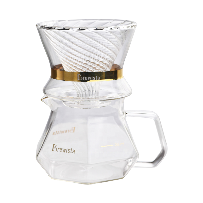 Brewistatornata Duo Double Wall Glass Coffee Filter Cup 400 мл 500 мл залить с отдельным стендом кофе LKIT для офиса