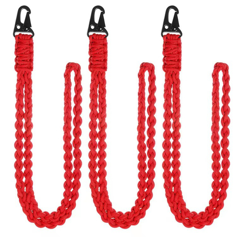 Heavy Duty Braided Paracord Lanyard Keychain Parachute Rope Necklace Key Ring Strong Lanyard Metal Clip for Outdoor Activitie