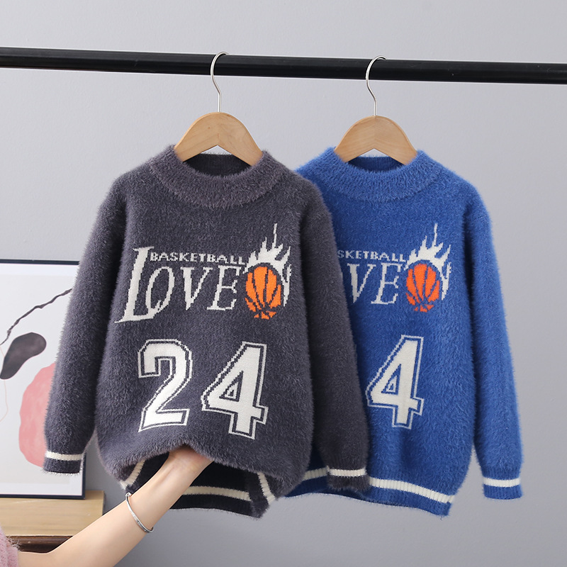 Children's Sweaters Baby Boys Pullovers Autumn Winter Long-sleeved Round Neck Knitted Bottoming Shirt Little Boy Sweater FY11181