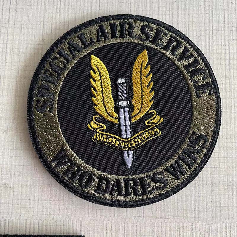 Special Air Service SAS Emblem Patch Stickerei Applique Armbandabzeichen Atickers, Militäruniformen Taktische Patch -Patch -Haken und Schleife