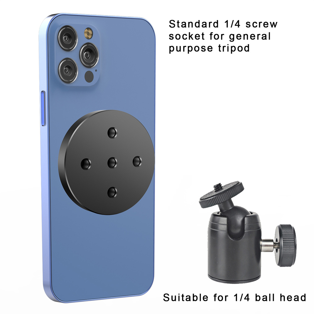 Universal Magnetic Tripod Phone Mount Adapter Holder for Magsafeから1/4のネジマウントホルダーのiPhone 12 13 14シリーズSamsung